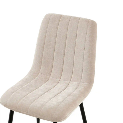 Scaun JET, bej/negru, stofa clasica/metal, 44x54x88 cm