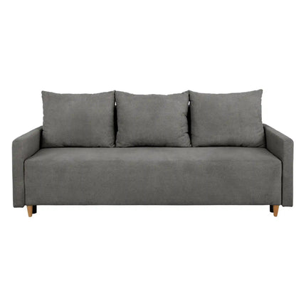 Canapea extensibila SIGMA, stofa catifelata gri - Onega 7, 208x90x92 cm