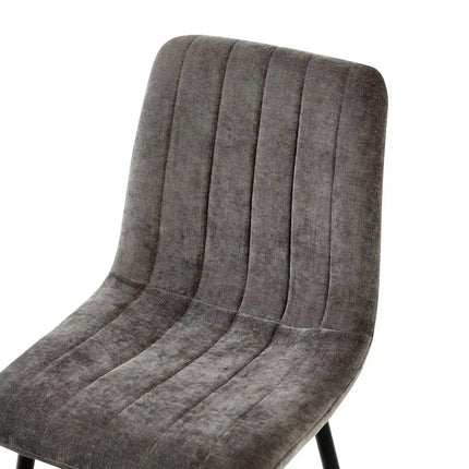 Scaun JET, gri inchis/negru, stofa clasica/metal, 44x54x88 cm