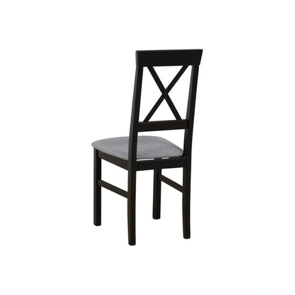 Scaun ALLA 3, gri deschis/negru, stofa clasica/lemn, 43x51x95 cm