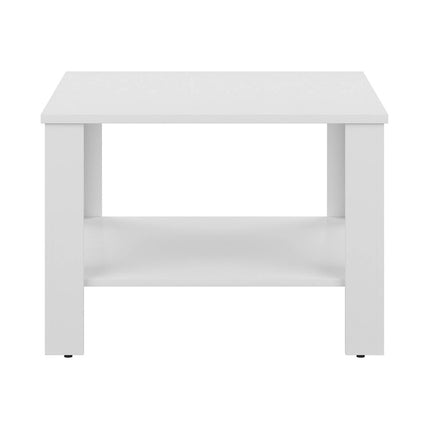 Masuta cafea ODETTE, alb, PAL, 68x68x48 cm