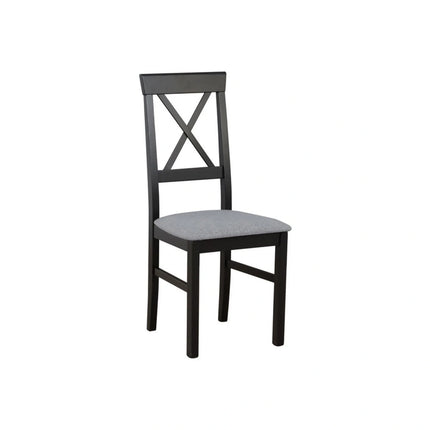 Scaun ALLA 3, gri deschis/negru, stofa clasica/lemn, 43x51x95 cm