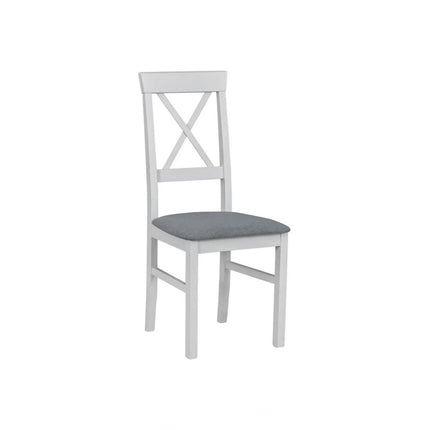 Scaun ALLA 3, gri/alb, stofa clasica/lemn, 43x51x95 cm