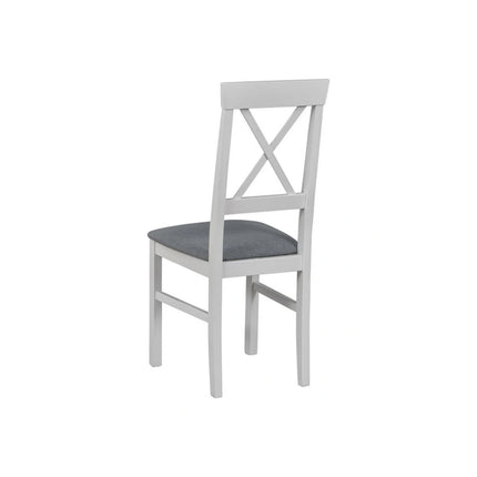 Scaun ALLA 3, gri/alb, stofa clasica/lemn, 43x51x95 cm