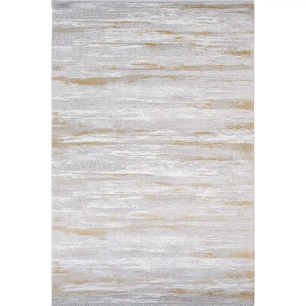 Covor KARIZMA 02828E, 80x150 cm, forma dreptunghiulara, fibre sintetice, auriu/gri