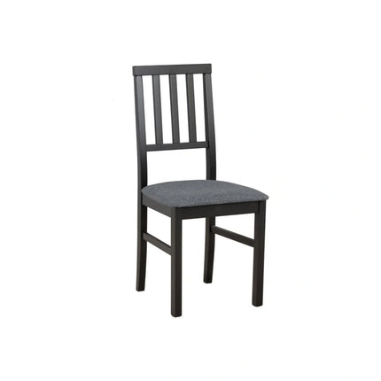 Scaun AREN, gri grafit/negru, stofa clasica/lemn, 43x50x92 cm