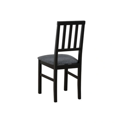 Scaun AREN, gri grafit/negru, stofa clasica/lemn, 43x50x92 cm