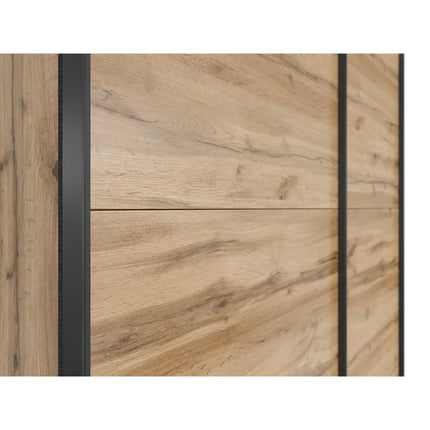 Dulap TETRIX, stejar wotan, PAL, cu 2 usi, 154x60x196 cm