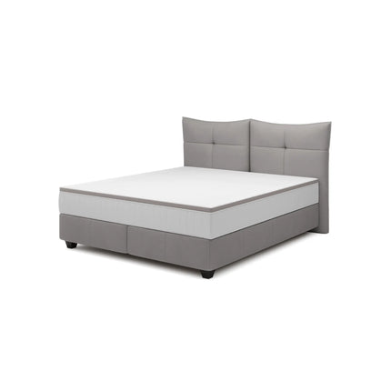 Pat CADIS 180x200, stofa catifelata turcoaz inchis - Riviera 87, cu suport pentru saltea