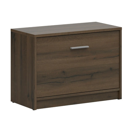 Pantofar NEPO PLUS, stejar inchis, PAL laminat, 70x34x51 cm