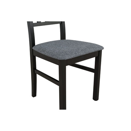 Scaun AREN, gri grafit/negru, stofa clasica/lemn, 43x50x92 cm