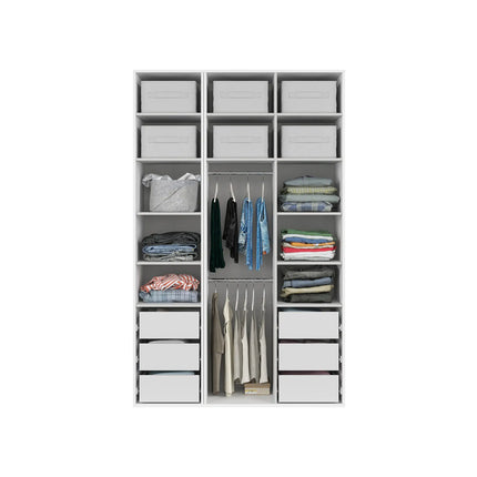 Dulap FLEX, alb, PAL, cu 3 usi, 150x66x240 cm