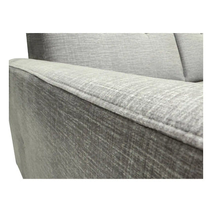 Coltar extensibil LARS, universal, stofa catifelata gri - Voss 07, cu lada depozitare, 223x161x83 cm