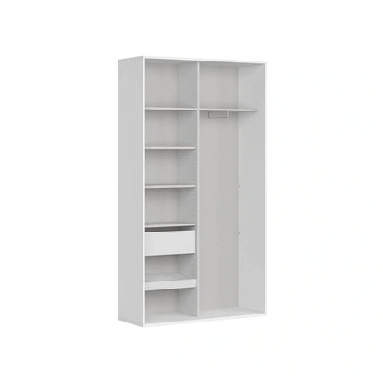 Dulap FLEX, alb, PAL, cu 2 usi, 120x45x218 cm