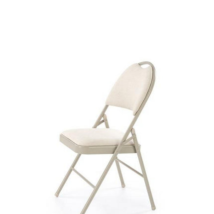 Scaun K566, bej, stofa clasica/otel, 46x53x86 cm