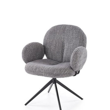 Scaun K568, gri/negru, stofa clasica/otel, 65x64x82 cm