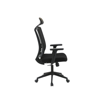 Scaun birou NAO, negru, stofa/plasa, 65x67x122/132 cm