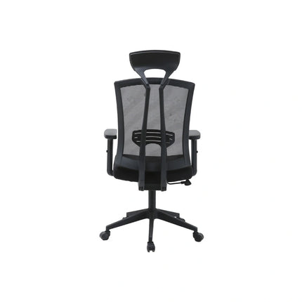 Scaun birou NAO, negru, stofa/plasa, 65x67x122/132 cm