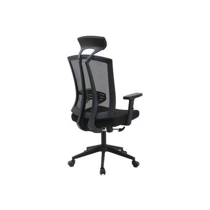 Scaun birou NAO, negru, stofa/plasa, 65x67x122/132 cm