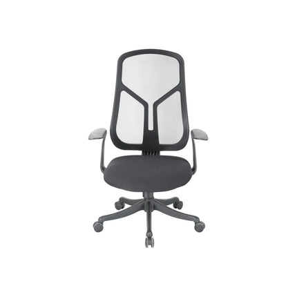 Scaun birou ODO, negru, stofa/plasa, 64x65x107/117 cm