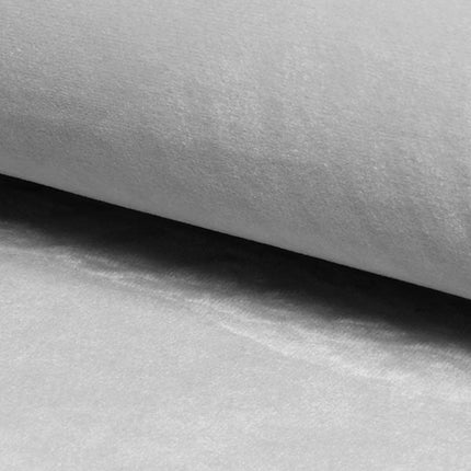 Fotoliu rabatabil OLIMP, stofa catifelata gri deschis, 72x80x101 cm