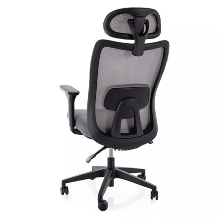 Scaun de birou Q-724 H, gri, stofa clasica/plasa, 62x49x112/122 cm