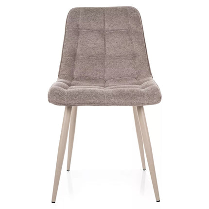 Scaun CHIC, bej - Brego 34, stofa clasica/metal, 50x58x88 cm