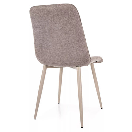 Scaun CHIC, bej - Brego 34, stofa clasica/metal, 50x58x88 cm