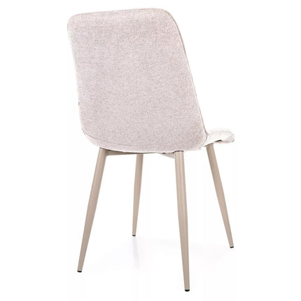 Scaun CHIC, bej deschis - Brego 22, stofa clasica/metal, 50x58x88 cm
