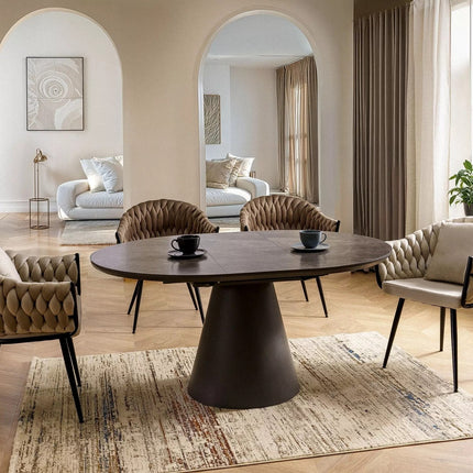 Scaun NUVO, bej inchis - Bluvel 40, stofa catifelata/metal, 62x47x86 cm