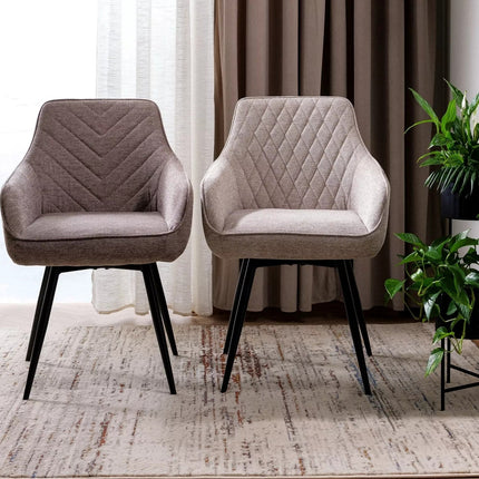 Scaun SERVIO, bej - Brego 34, stofa clasica/metal, 55x45x88 cm