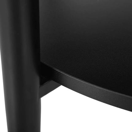 Masuta cafea ELLA B, alb cu efect de marmura/negru mat, PAL/metal, 60x45 cm