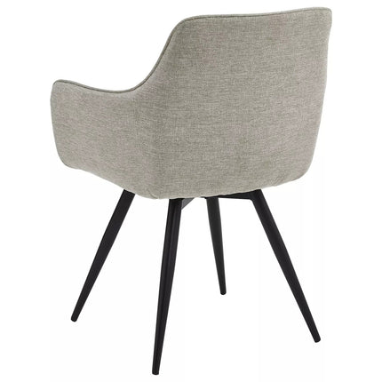 Scaun BALLO, gri/negru, stofa clasica/metal, 56x45x84 cm