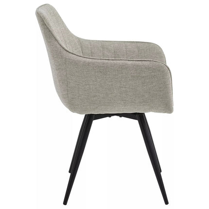 Scaun BALLO, gri/negru, stofa clasica/metal, 56x45x84 cm