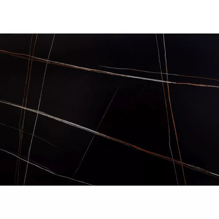 Masa extensibila NORTON, negru cu efect de marmura/negru, 160/240x90x75 cm