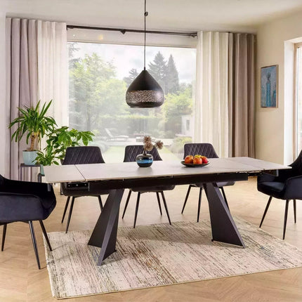 Scaun MARLO, negru - Bluvel 19, stofa catifelata/metal, 55x45x88 cm