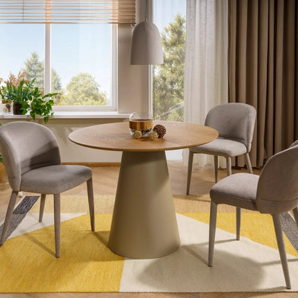 Scaun TINO, gri deschis - Wind 84, stofa clasica, 50x45x81 cm