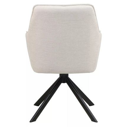 Scaun NOTTI, bej deschis/negru, stofa clasica/metal, 55x45x83 cm