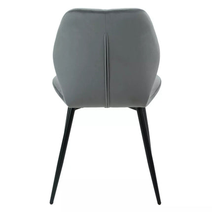 Scaun RICK, gri - Bluvel 14, stofa catifelata/metal, 48x41x86 cm