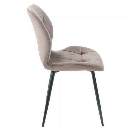 Scaun RICK, cappuccino - Bluvel 38, stofa catifelata/metal, 48x41x86 cm