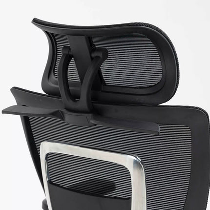Scaun de birou WINNER LUX, negru/crom, plasa/metal, 64x51x114 cm