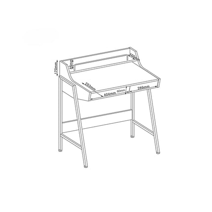 Birouri copii cu etajere B168, stejar/maro, 77X48X89