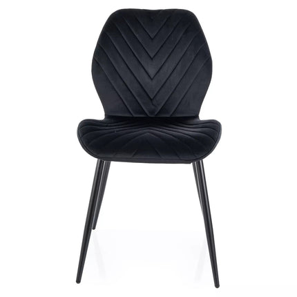 Scaun MIKE, negru - Bluvel 19/negru, stofa catifelata/metal, 48x41x86 cm