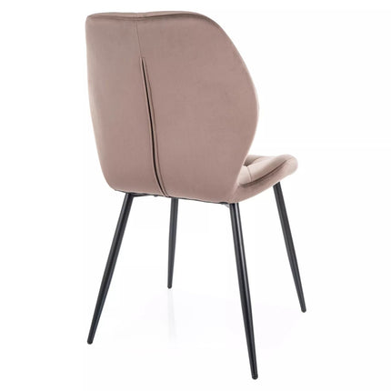 Scaun RICK, cappuccino - Bluvel 38, stofa catifelata/metal, 48x41x86 cm