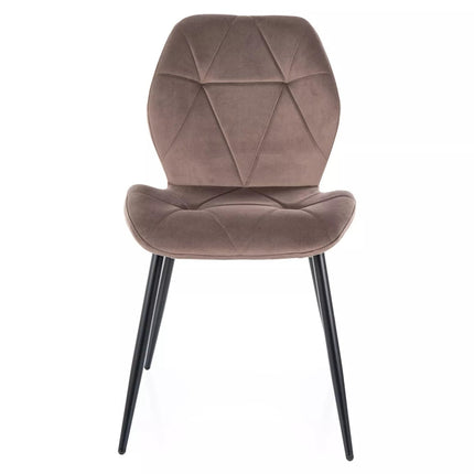 Scaun RICK, cappuccino - Bluvel 38, stofa catifelata/metal, 48x41x86 cm