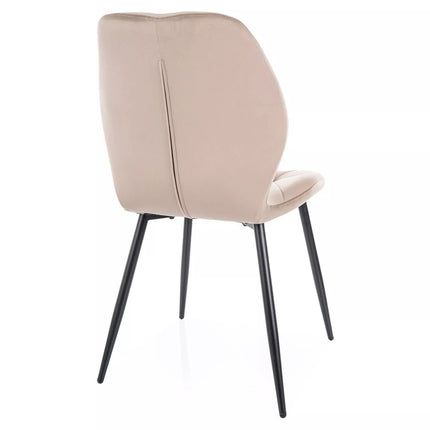 Scaun RICK, bej - Bluvel 40, stofa catifelata/metal, 48x41x86 cm