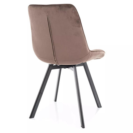 Scaun MONTI, cappuccino - Bluvel 38, stofa catifelata/metal, 51x44x88 cm