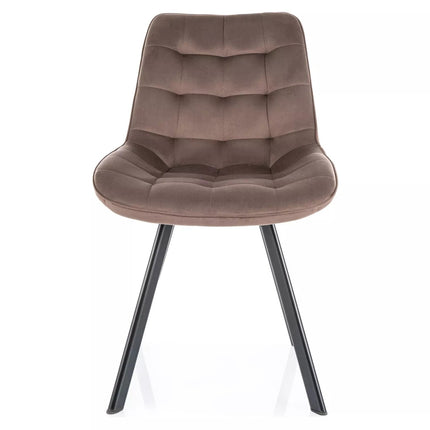 Scaun MONTI, cappuccino - Bluvel 38, stofa catifelata/metal, 51x44x88 cm