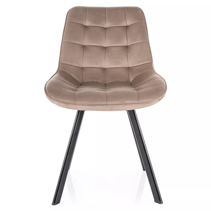 Scaun MONTI, bej inchis - Bluvel 40, stofa catifelata/metal, 51x44x88 cm