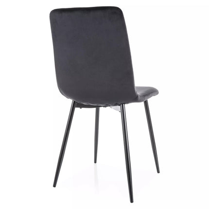 Scaun DAREN, negru - Bluvel 19, stofa catifelata/metal, 45x39x91 cm